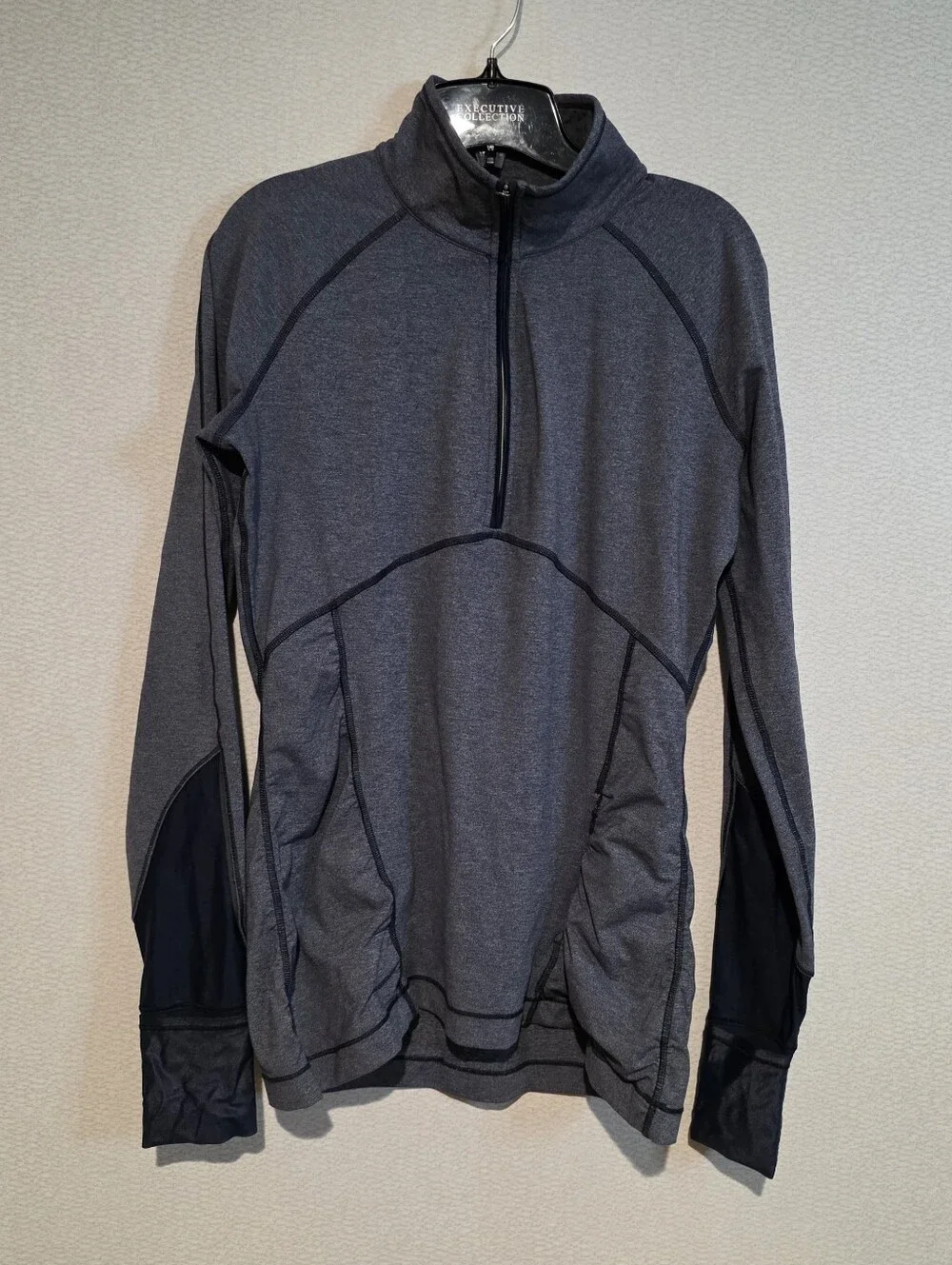 Lululemon Heathered Blue Quaterzip Pullover Womens Size 10